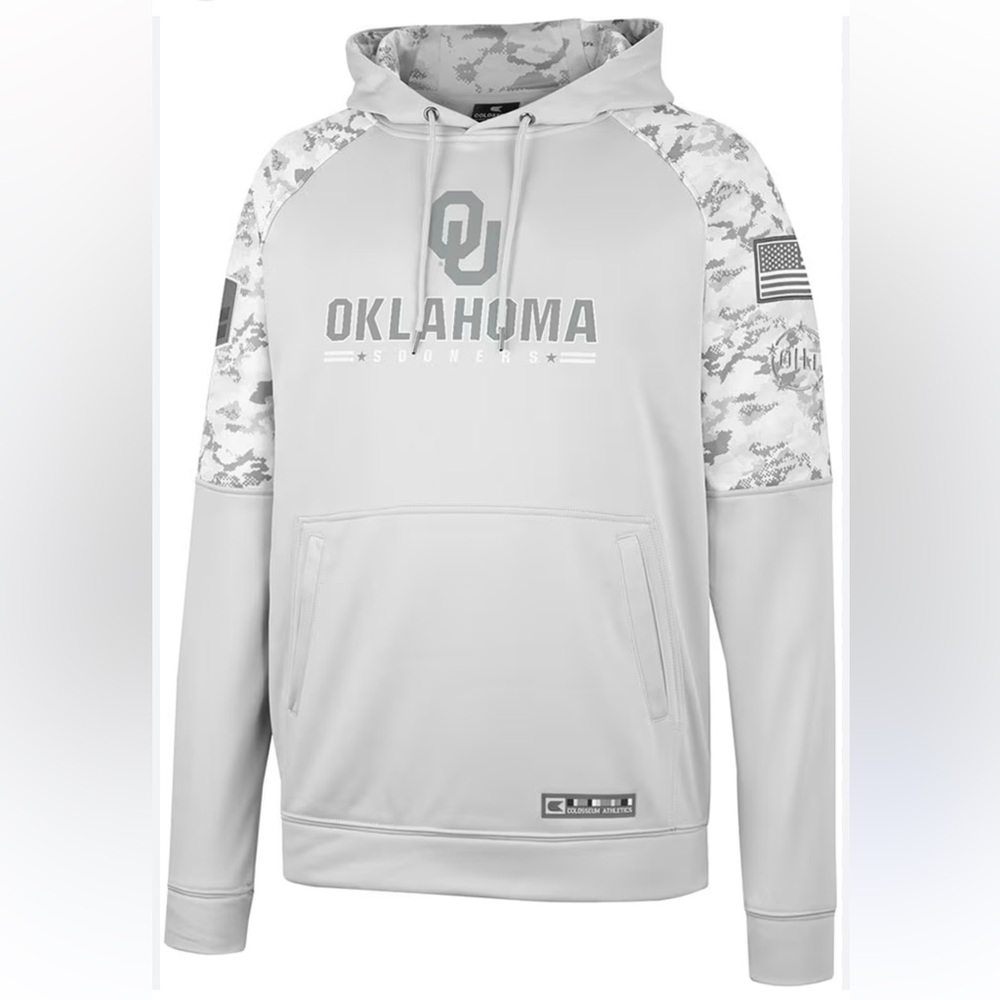 Colosseum Men's Oklahoma Sooners Military Appreciation Digital Camo Hoodie Med